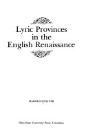 Book cover for Lyric Provinces in the English Renaissance