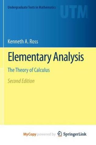 Cover of Elementary Analysis