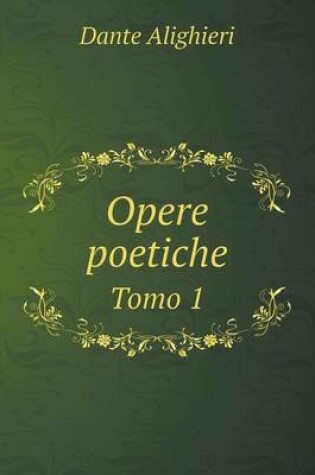 Cover of Opere poetiche Tomo 1