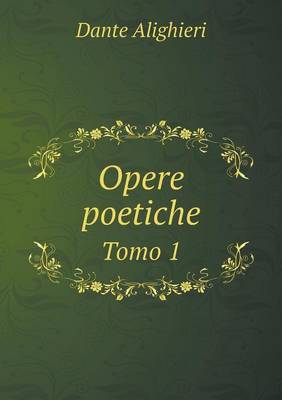 Book cover for Opere poetiche Tomo 1