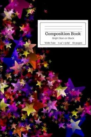 Cover of Composition Book Bright Stars on Black