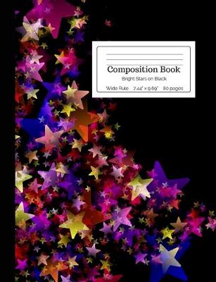 Cover of Composition Book Bright Stars on Black