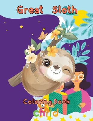 Book cover for Great Sloth Coloring book child