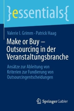 Cover of Make or Buy – Outsourcing in der Veranstaltungsbranche