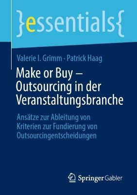 Cover of Make or Buy – Outsourcing in der Veranstaltungsbranche