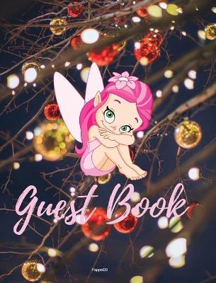 Book cover for Guest Book - Fairy Themed Hardback 82 Color pages 8x10 Inches