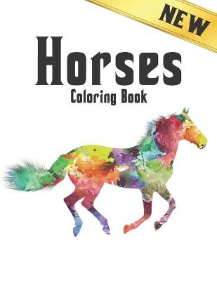 Book cover for Horses Coloring Book New