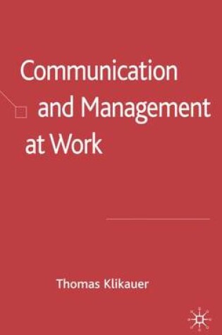 Cover of Communication and Management at Work