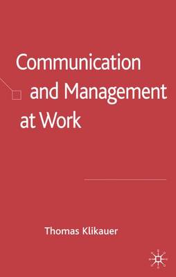 Book cover for Communication and Management at Work