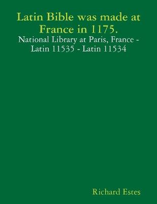 Book cover for Latin Bible was made at France in 1175.