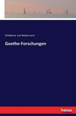 Cover of Goethe-Forschungen