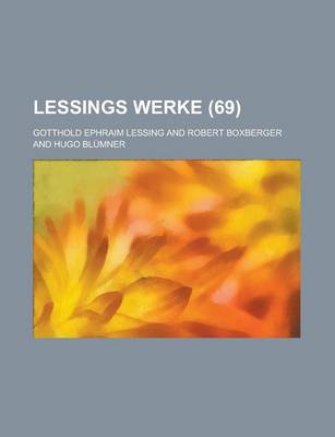 Book cover for Lessings Werke (69)