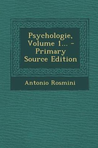 Cover of Psychologie, Volume 1...