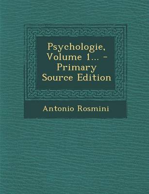 Book cover for Psychologie, Volume 1...