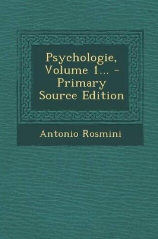 Cover of Psychologie, Volume 1...