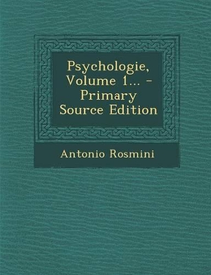 Book cover for Psychologie, Volume 1...