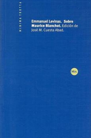 Cover of Sobre Maurice Blanchot