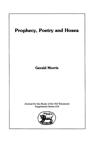 Cover of Prophecy, Poetry and Hosea