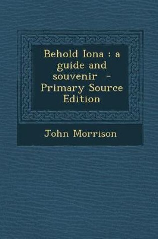 Cover of Behold Iona