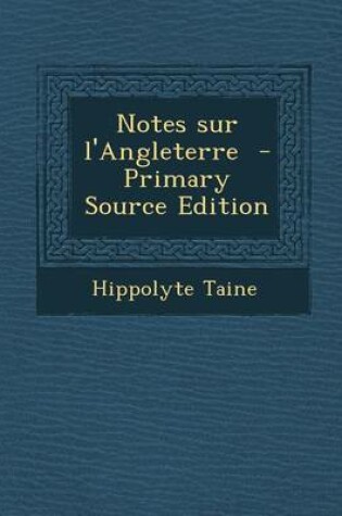 Cover of Notes Sur L'Angleterre