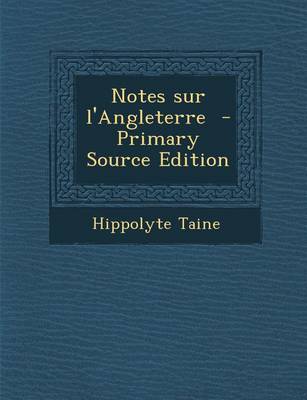 Book cover for Notes Sur L'Angleterre