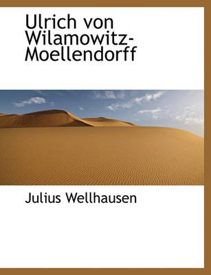 Book cover for Ulrich Von Wilamowitz-Moellendorff