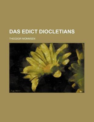Book cover for Das Edict Diocletians