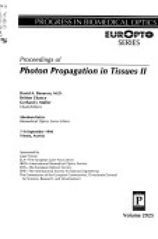 Cover of Photon Propagation In Tissues Ii