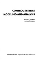Book cover for Control Systems Modelling and Analysis