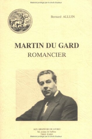 Cover of Roger Martin Du Gard Romancier