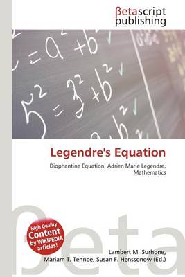 Book cover for Legendre's Equation