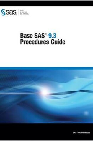 Cover of Base SAS 9.3 Procedures Guide