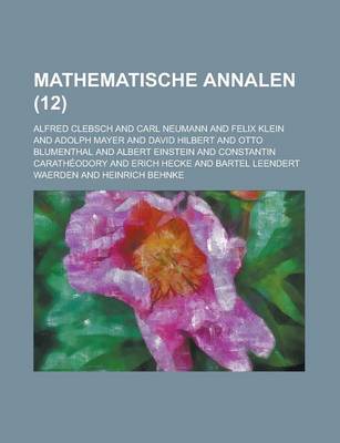 Book cover for Mathematische Annalen (12)