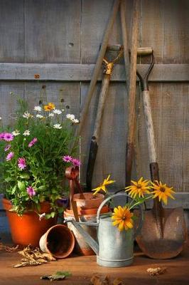 Book cover for Garden Shed Tools with Flower Pots Journal