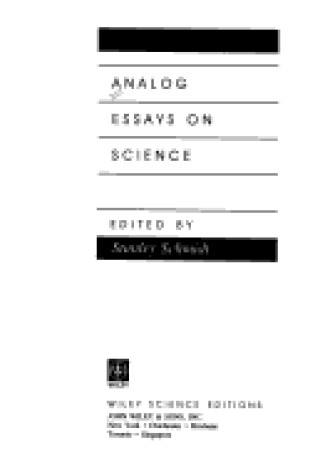 Cover of Analogue Essays on Science