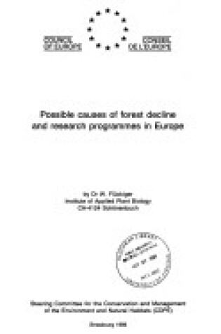 Cover of Possible causes of forest decline and research programmes in Europe