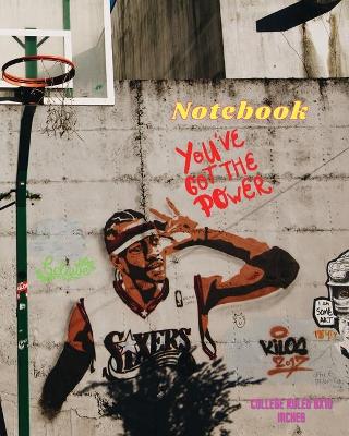 Cover of Notebook College Ruled 8X10 inches Trendy Graffiti Street Art