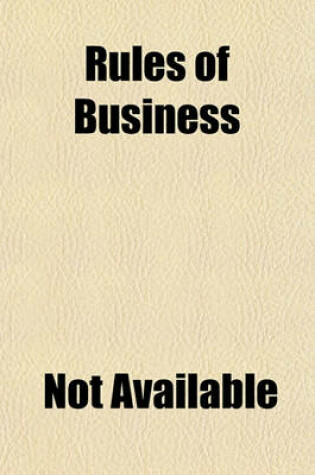 Cover of Rules of Business