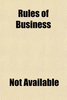 Book cover for Rules of Business