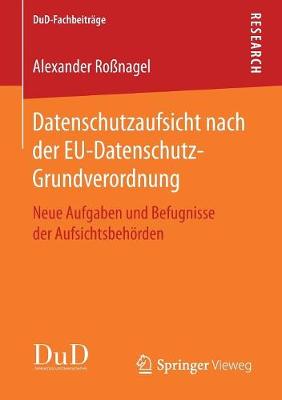 Cover of Datenschutzaufsicht nach der EU-Datenschutz-Grundverordnung