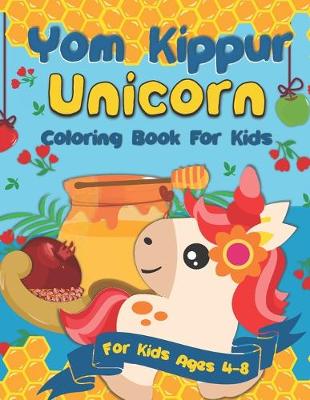 Book cover for Yom Kippur Unicorn Coloring Book for Kids