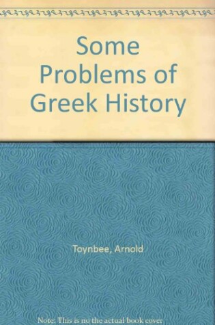 Cover of Some Problems of Greek History