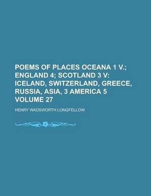 Book cover for Poems of Places Oceana 1 V Volume 27