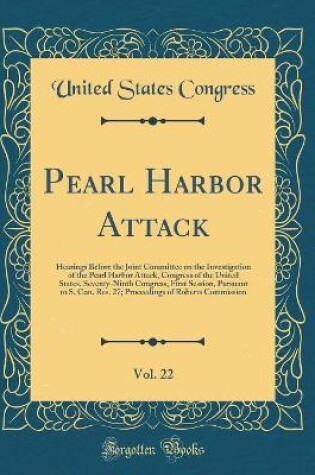 Cover of Pearl Harbor Attack, Vol. 22