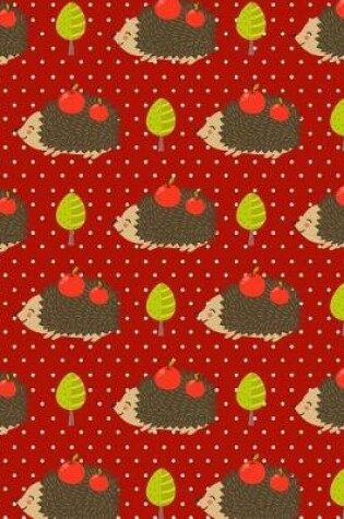 Cover of Bullet Journal Notebook Cute Hedgehogs with Apples Pattern 4