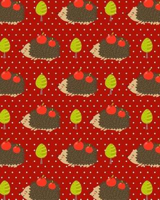 Book cover for Bullet Journal Notebook Cute Hedgehogs with Apples Pattern 4