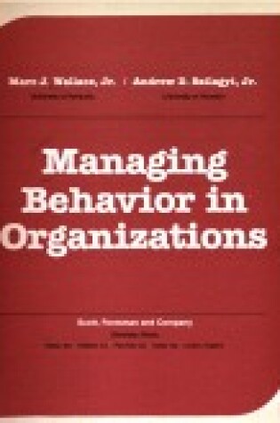 Cover of Managing Behaviour in Organizations