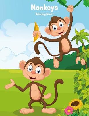 Cover of Monkeys Coloring Book 1