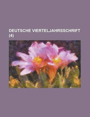 Book cover for Deutsche Vierteljahrsschrift (4)