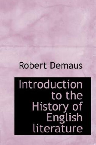 Cover of Introduction to the History of English Literature